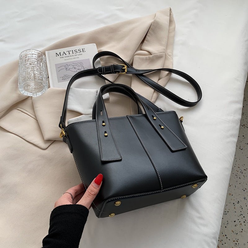Commuter Bag Women Retro Texture Handbag Casual - Topezmart