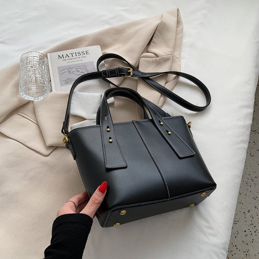 Commuter Bag Women Retro Texture Handbag Casual - Topezmart