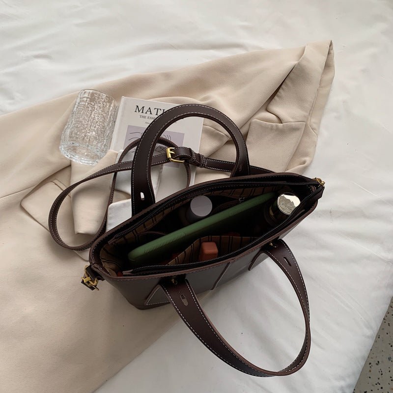 Commuter Bag Women Retro Texture Handbag Casual - Topezmart