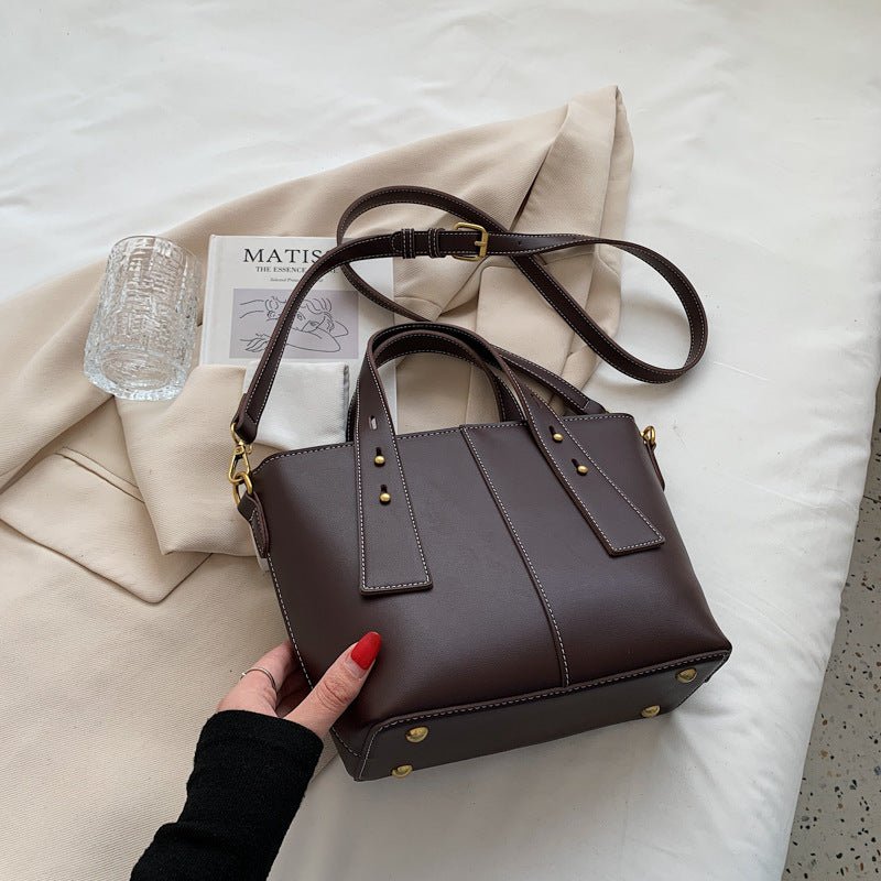 Commuter Bag Women Retro Texture Handbag Casual - Topezmart