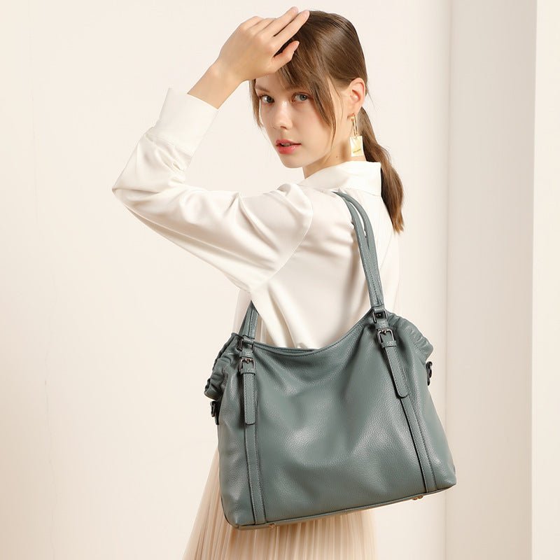 Cowhide New Style Simple Large Capacity Handbag For Women - Topezmart