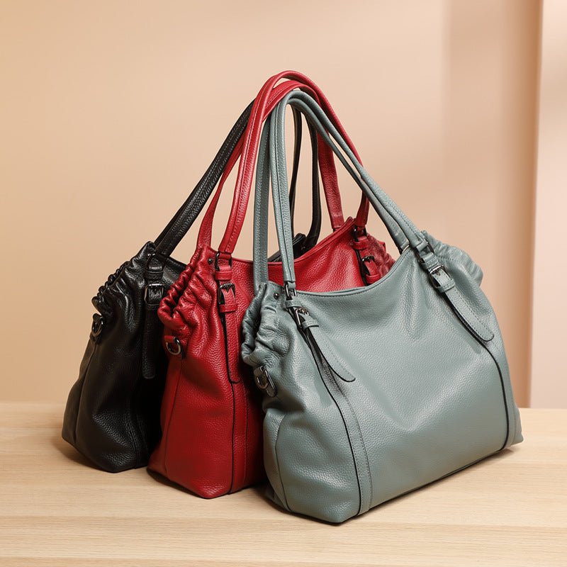 Cowhide New Style Simple Large Capacity Handbag For Women - Topezmart