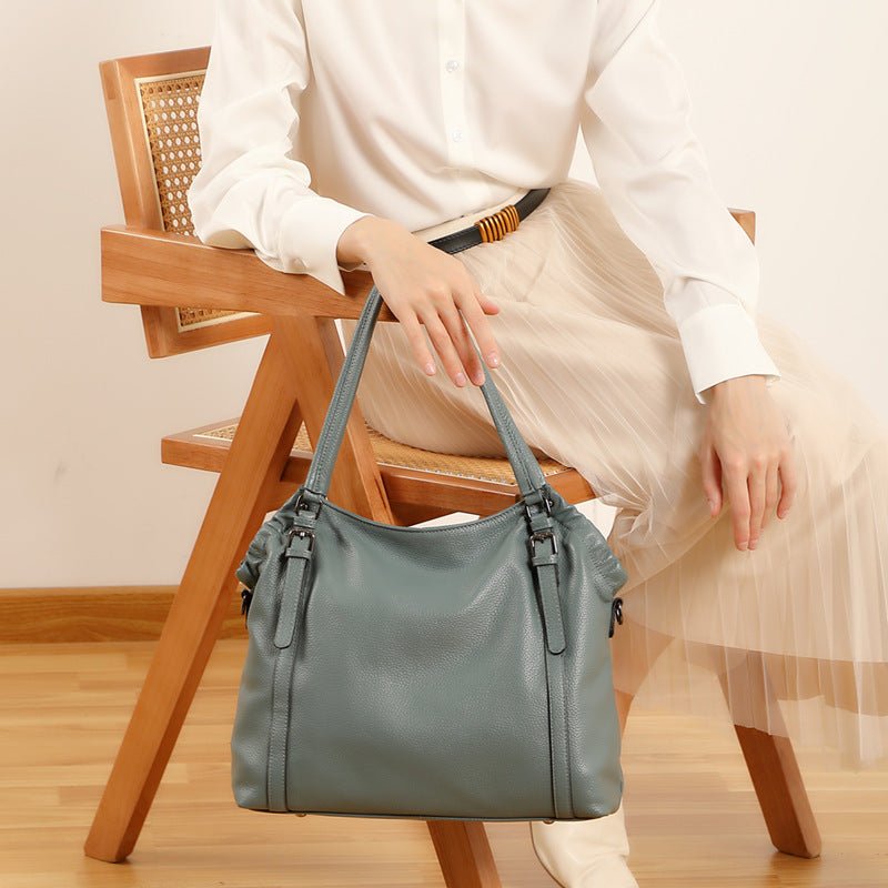 Cowhide New Style Simple Large Capacity Handbag For Women - Topezmart