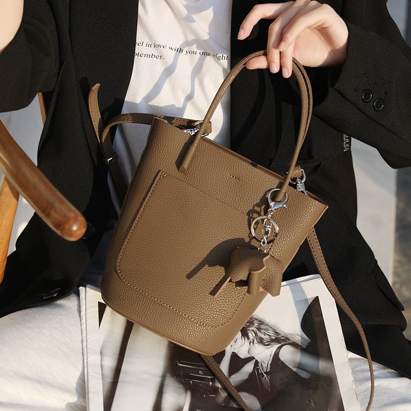 Cowhide Niche Design High - end Small Handbag Women - Topezmart