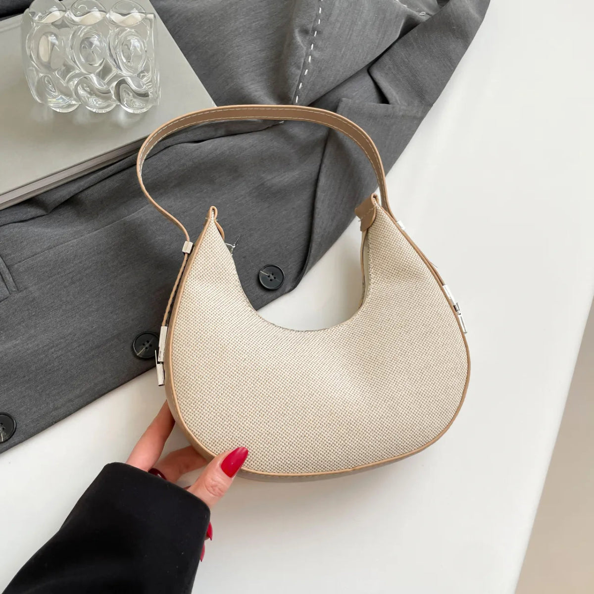 Crescent Moon Shoulder Bag - Topezmart