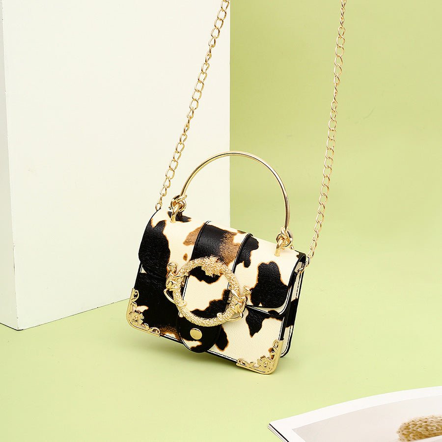 Factory Wholesale Cow Pattern Handbag Women Casual Chain Messenger Bag - Topezmart
