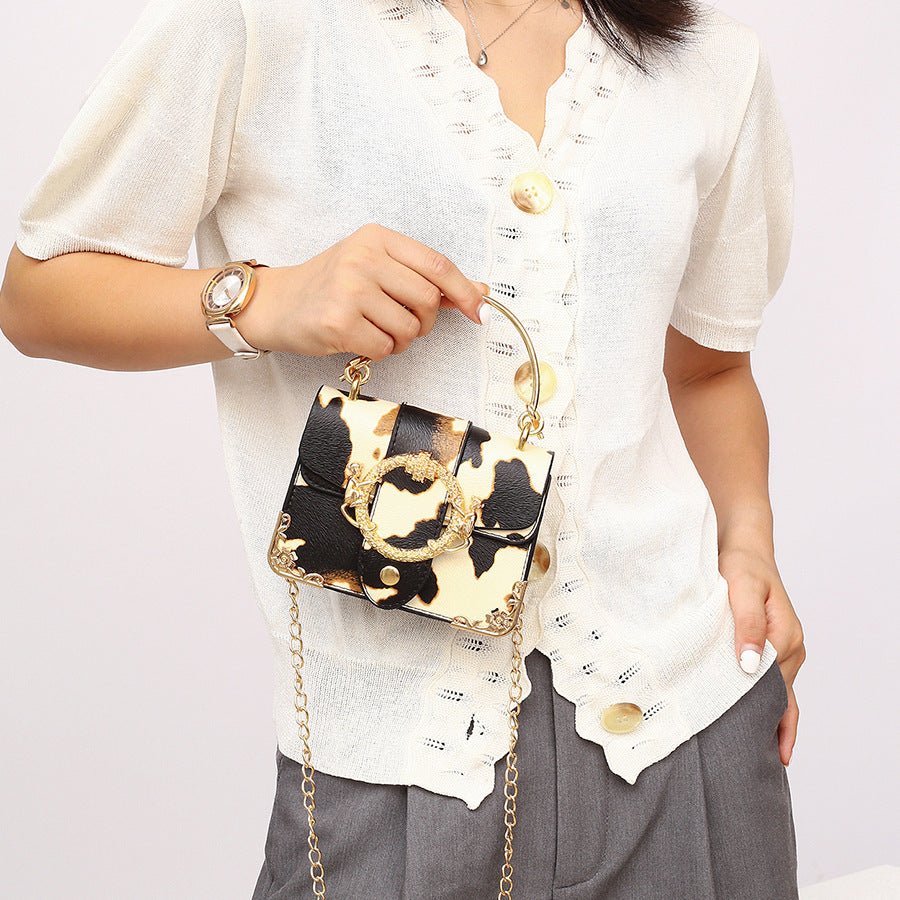 Factory Wholesale Cow Pattern Handbag Women Casual Chain Messenger Bag - Topezmart