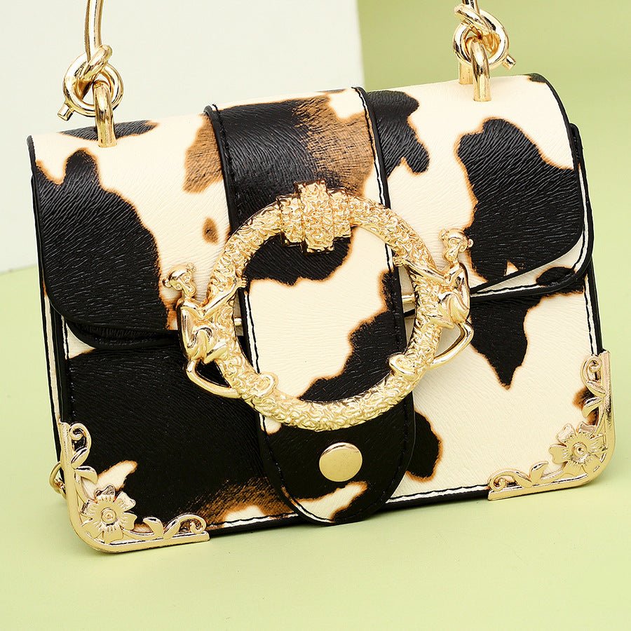 Factory Wholesale Cow Pattern Handbag Women Casual Chain Messenger Bag - Topezmart