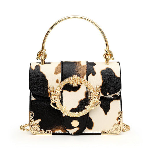 Factory Wholesale Cow Pattern Handbag Women Casual Chain Messenger Bag - Topezmart