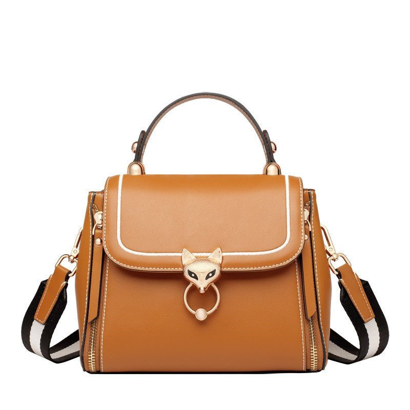 Fashion Lady Handbag Women Chic Shoulder Purse Female Split Leather Stylish Crossbody Bags Large Capacity - Topezmart