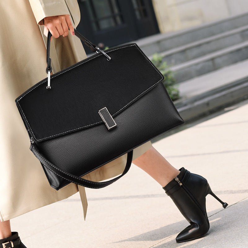 Genuine Leather Bag Women Simple Large - capacity Ladies Handbag - Topezmart