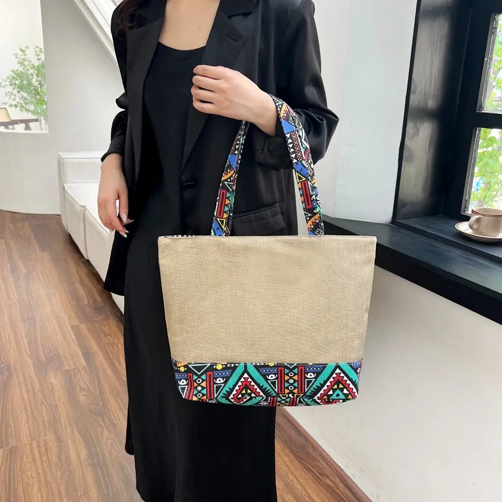 Geometric Medium Tote Bag - Topezmart
