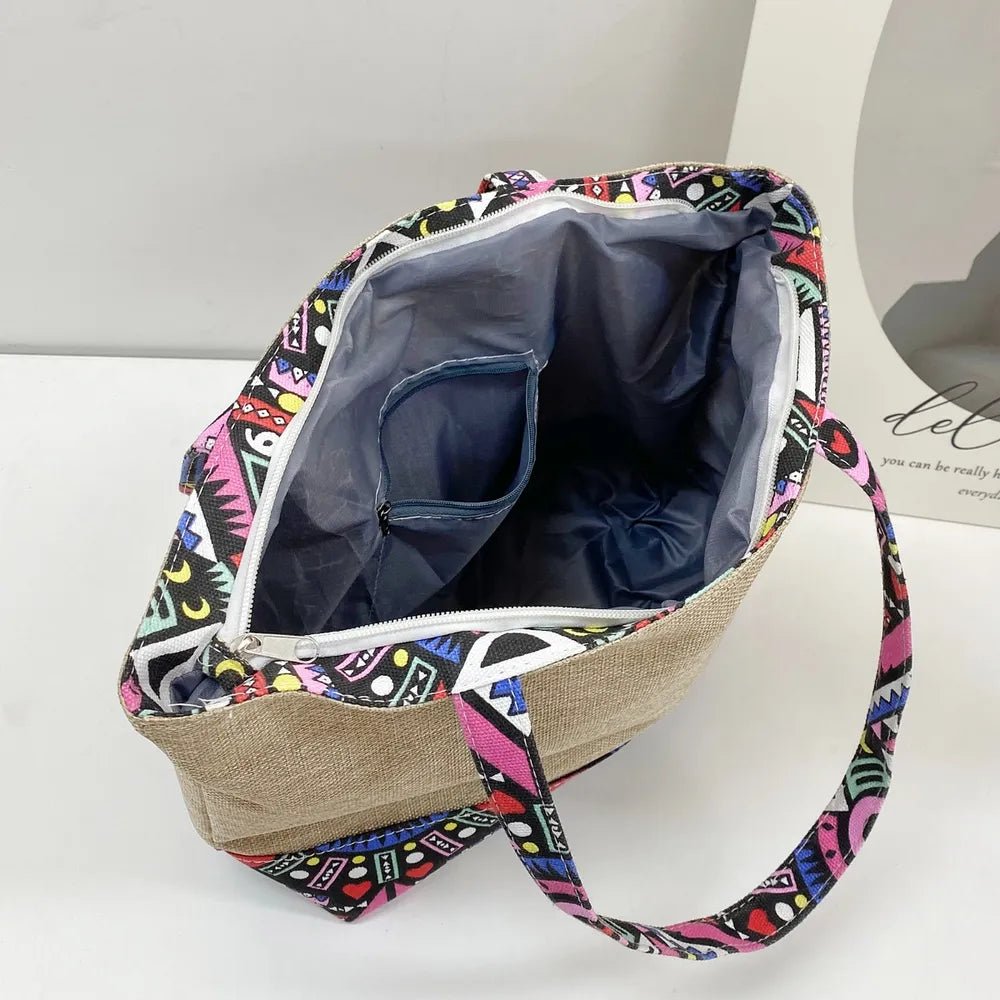 Geometric Medium Tote Bag - Topezmart