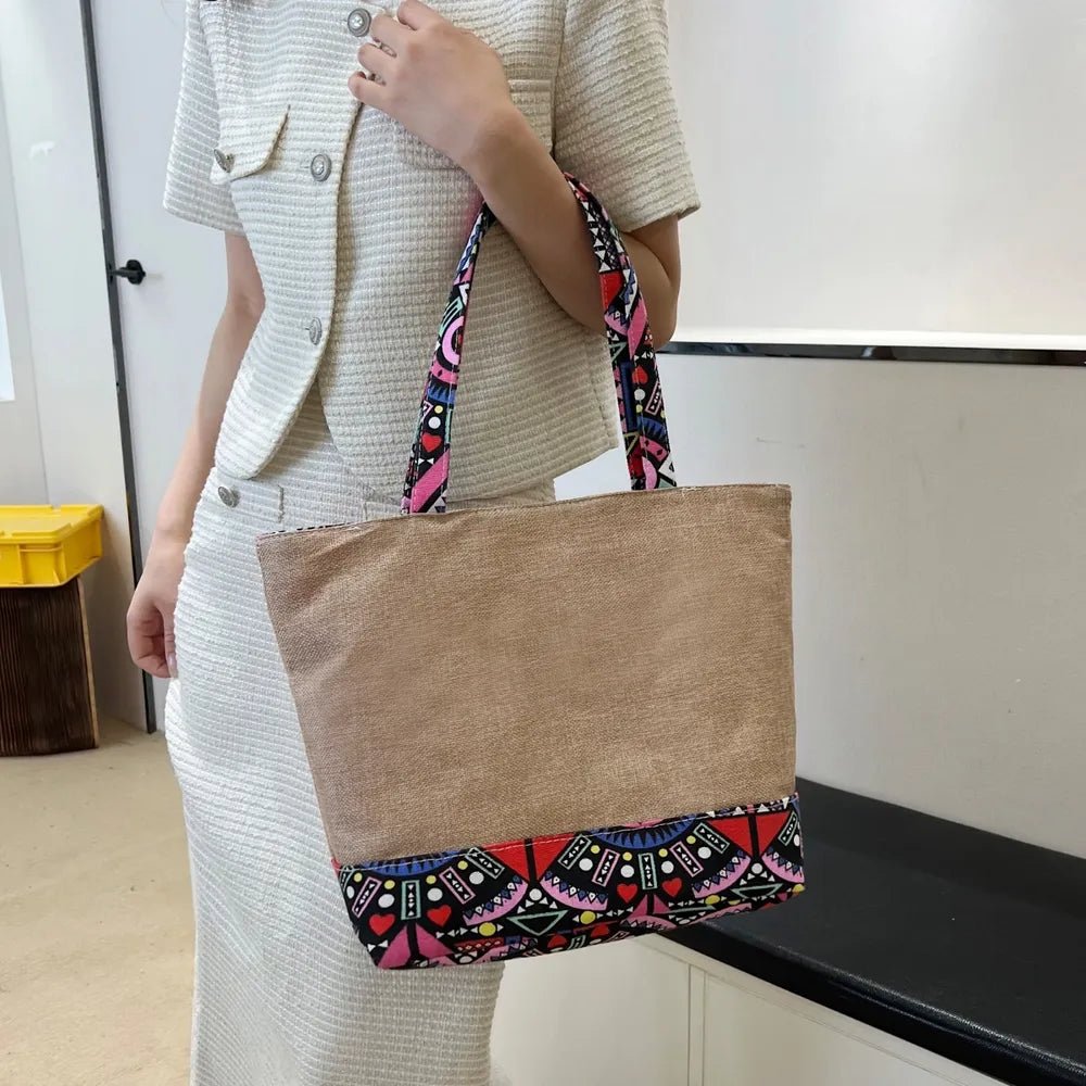 Geometric Medium Tote Bag - Topezmart
