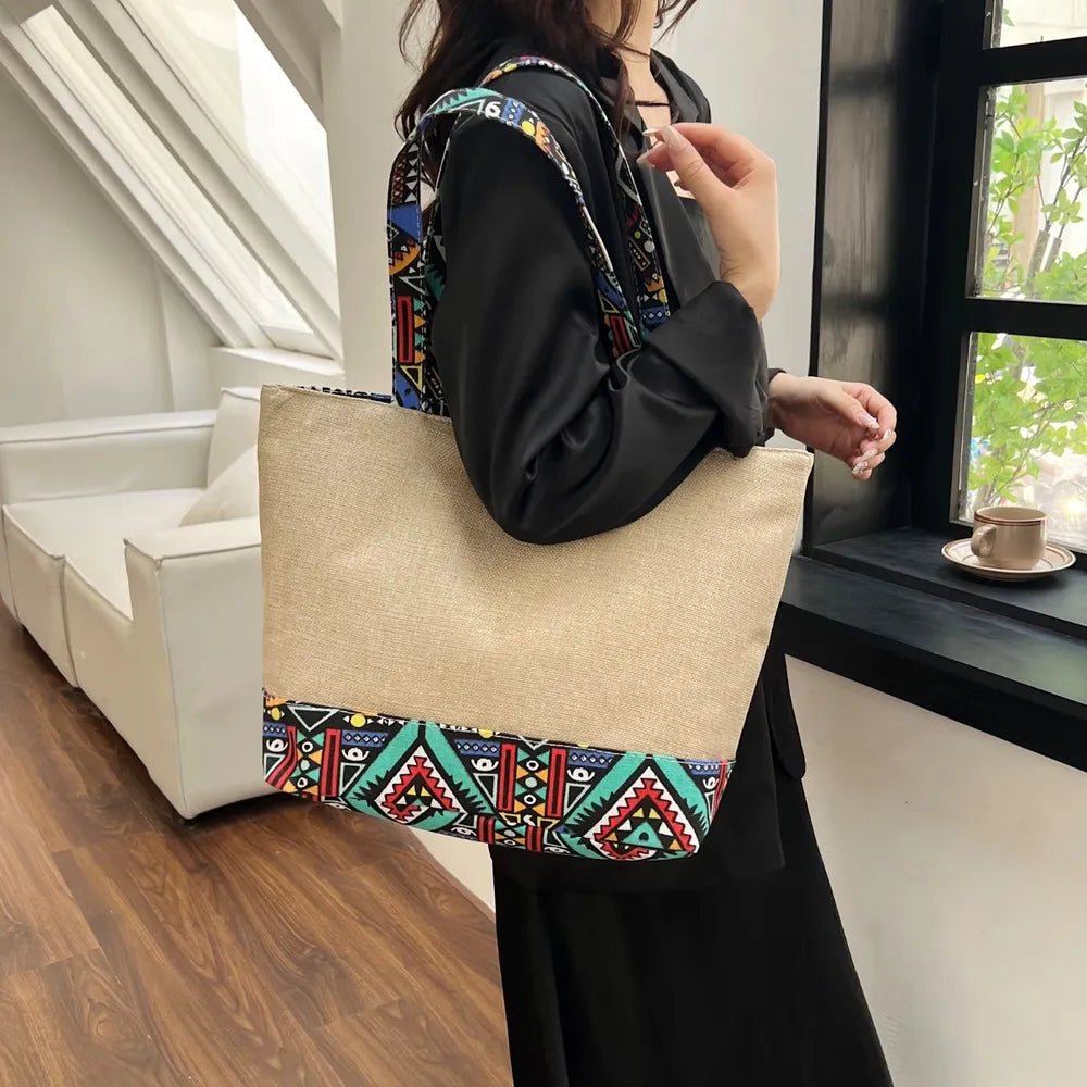 Geometric Medium Tote Bag - Topezmart