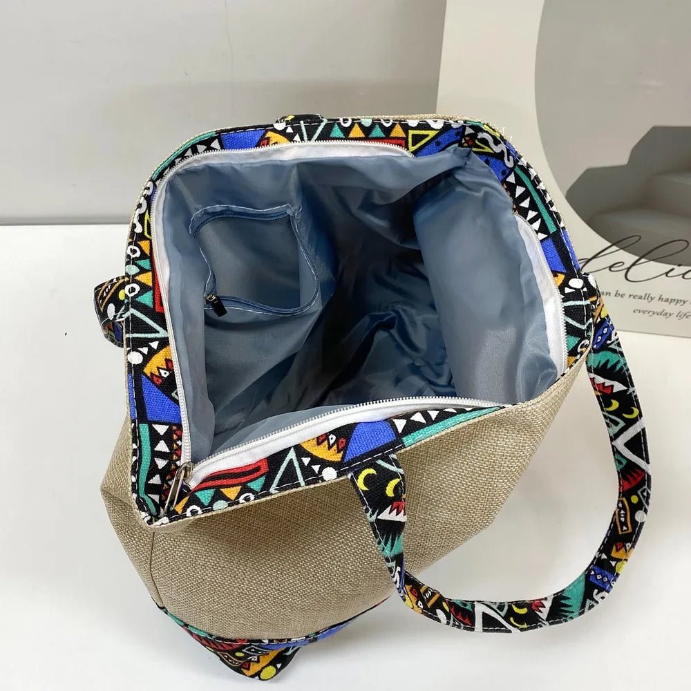 Geometric Medium Tote Bag - Topezmart
