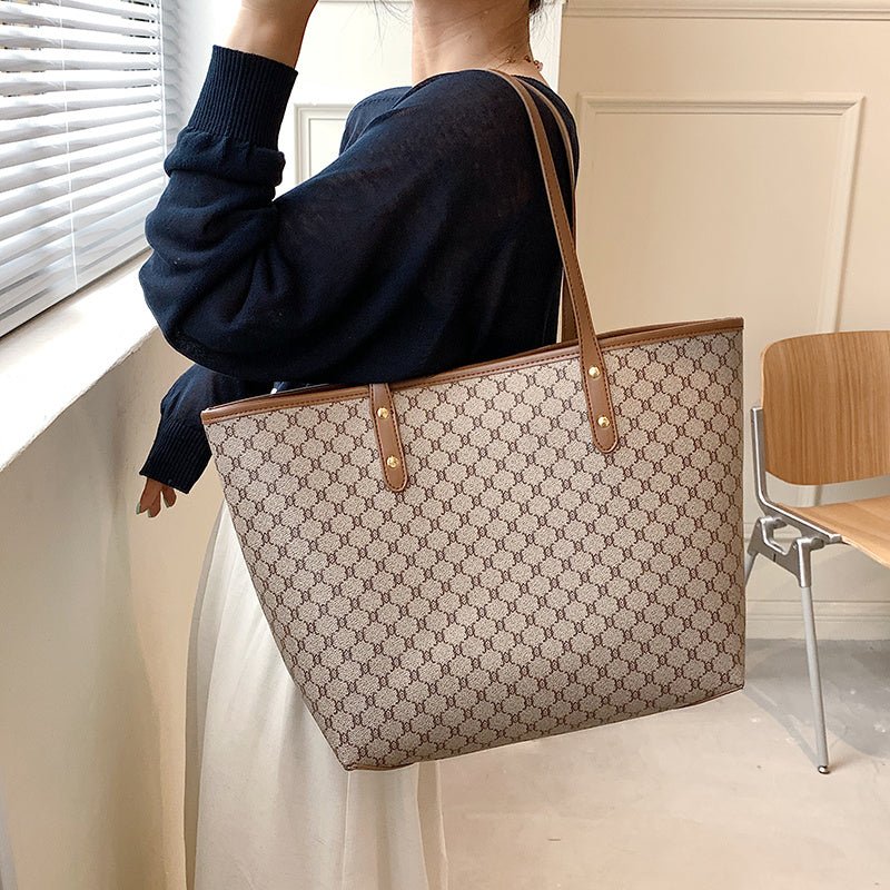 Handbag For Women Trends Brand Designer Striped Shopper Shoulder Shopping Bag - Topezmart