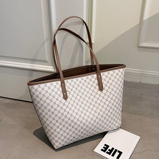 Handbag For Women Trends Brand Designer Striped Shopper Shoulder Shopping Bag - Topezmart