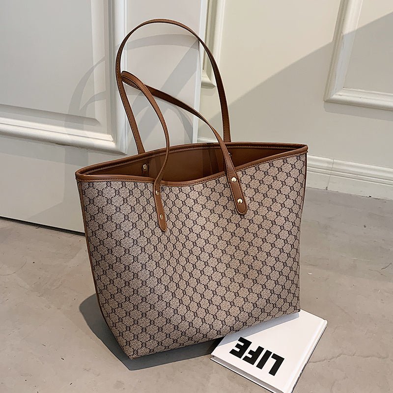 Handbag For Women Trends Brand Designer Striped Shopper Shoulder Shopping Bag - Topezmart
