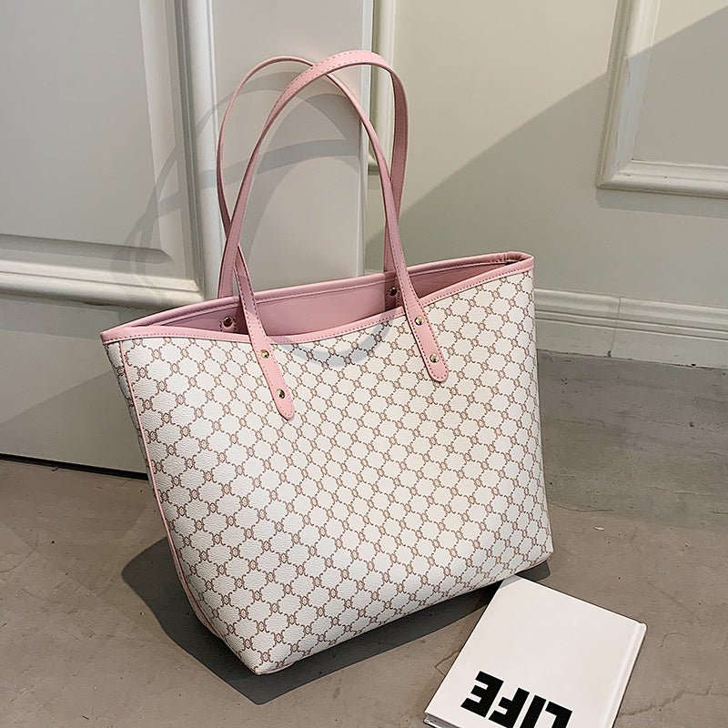 Handbag For Women Trends Brand Designer Striped Shopper Shoulder Shopping Bag - Topezmart
