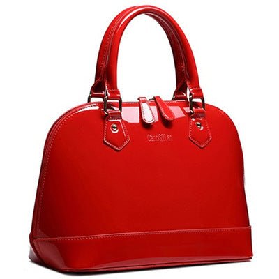 High - grade Patent Leather Shiny Shell Bag All - match One - shoulder Messenger Women's Wedding Handbag Women - Topezmart