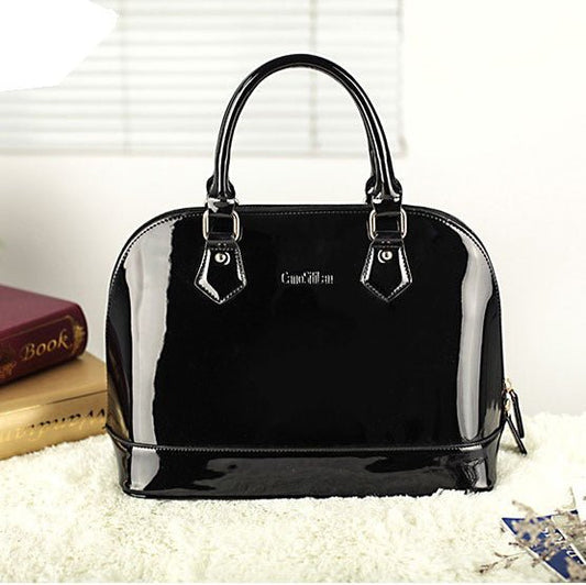 High - grade Patent Leather Shiny Shell Bag All - match One - shoulder Messenger Women's Wedding Handbag Women - Topezmart