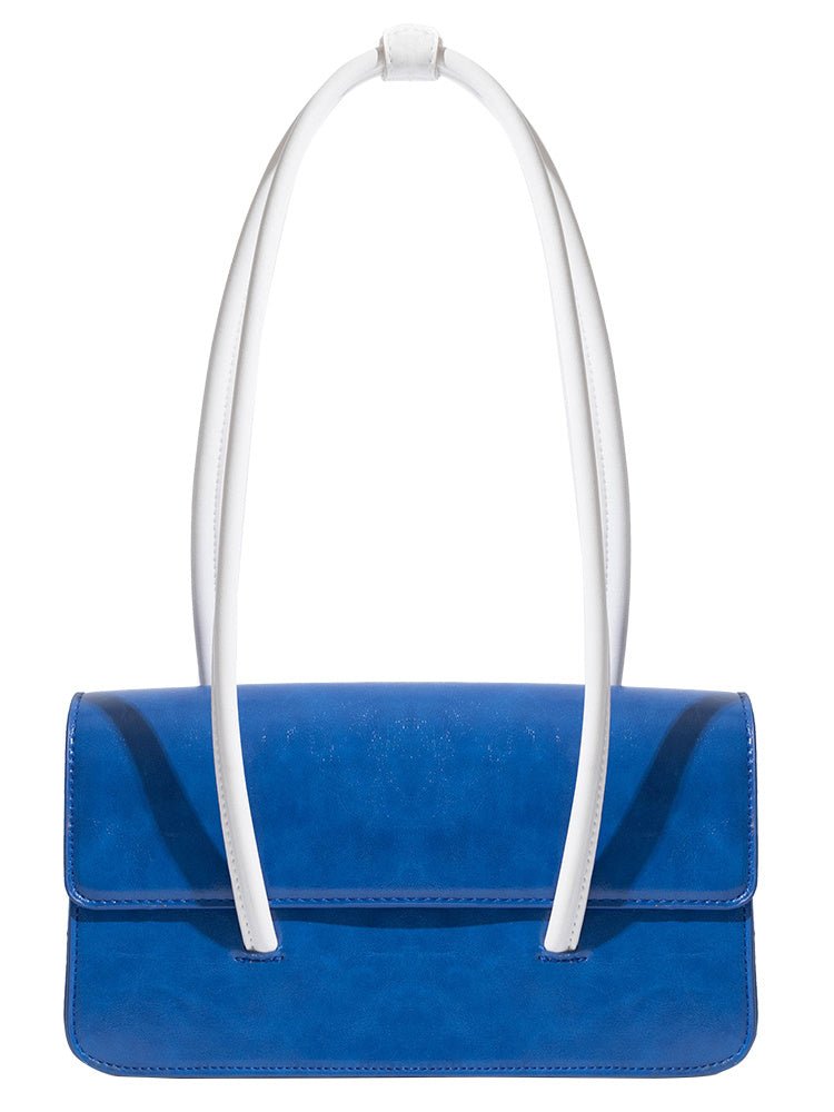 High Sense Of Klein Blue Contrast Color Handbag Women - Topezmart