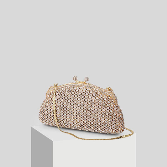 Ladies Gold Dress Dinner Fashion Women Handbag - Topezmart