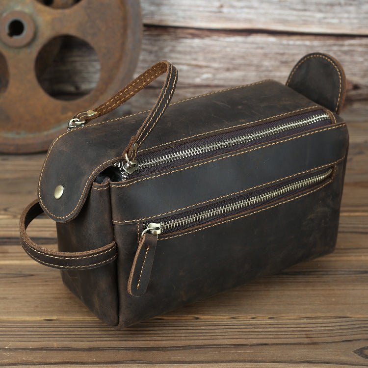 Leather Handbag Women Large Capacity Horse Leather Storage Bag - Topezmart