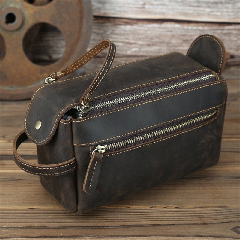Leather Handbag Women Large Capacity Horse Leather Storage Bag - Topezmart
