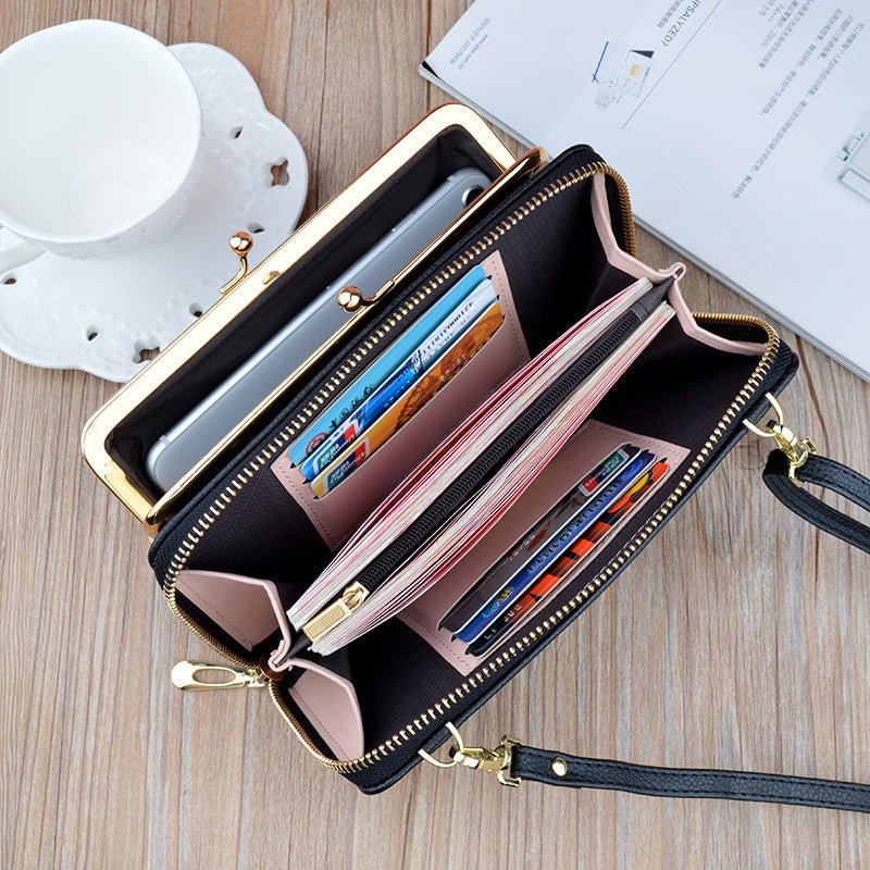 Lock Crossbody Bags Women Shoulder Bag Clutch Ladies Mobile Phone Bag Purse Handbag - Topezmart