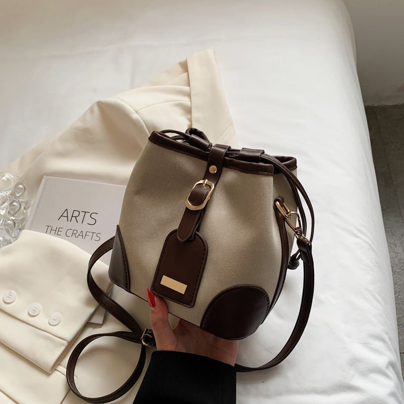 New Trendy Bucket PU Leather Handbag For Women Luxury Messenger Shoulder Bag Hot Sale - Topezmart