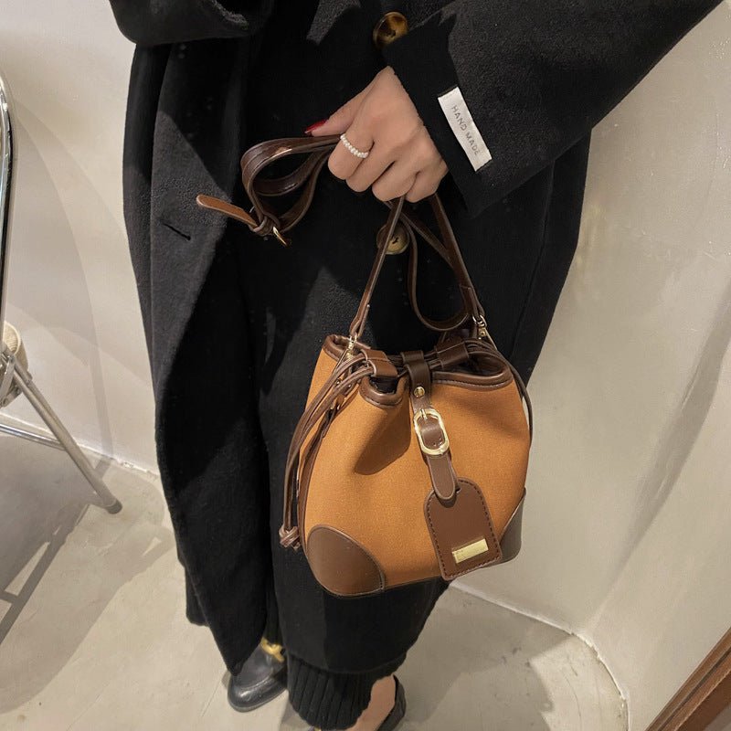 New Trendy Bucket PU Leather Handbag For Women Luxury Messenger Shoulder Bag Hot Sale - Topezmart