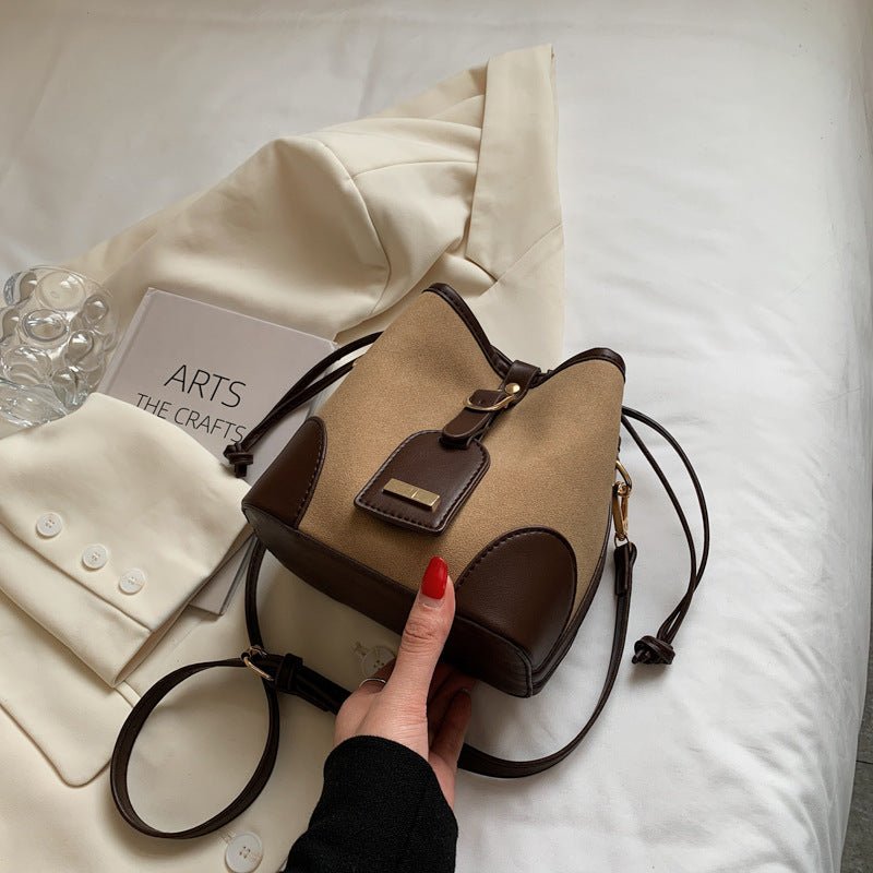 New Trendy Bucket PU Leather Handbag For Women Luxury Messenger Shoulder Bag Hot Sale - Topezmart
