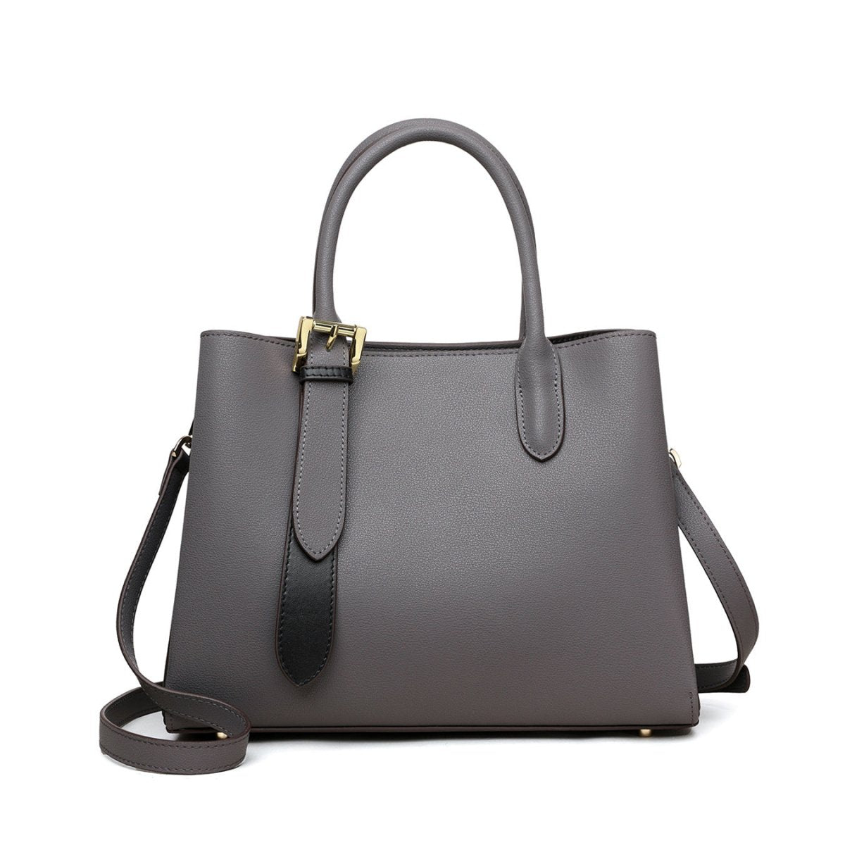 Niche Contrast Color One Shoulder Western Style Portable Female Genuine Leather Bag - Topezmart