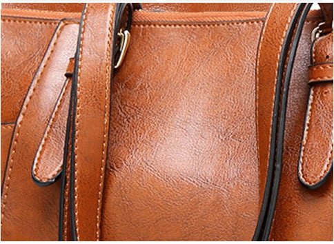 Oil Wax Leather Women Handbag Large Capacity Tote Bag - Topezmart