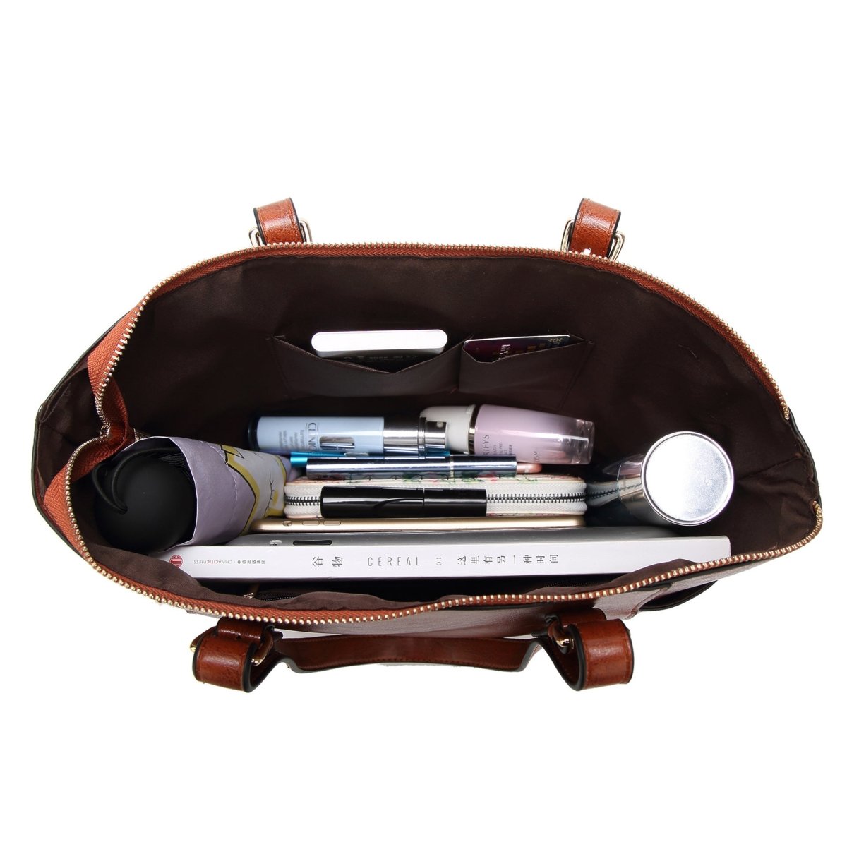 Oil Wax Leather Women Handbag Large Capacity Tote Bag - Topezmart
