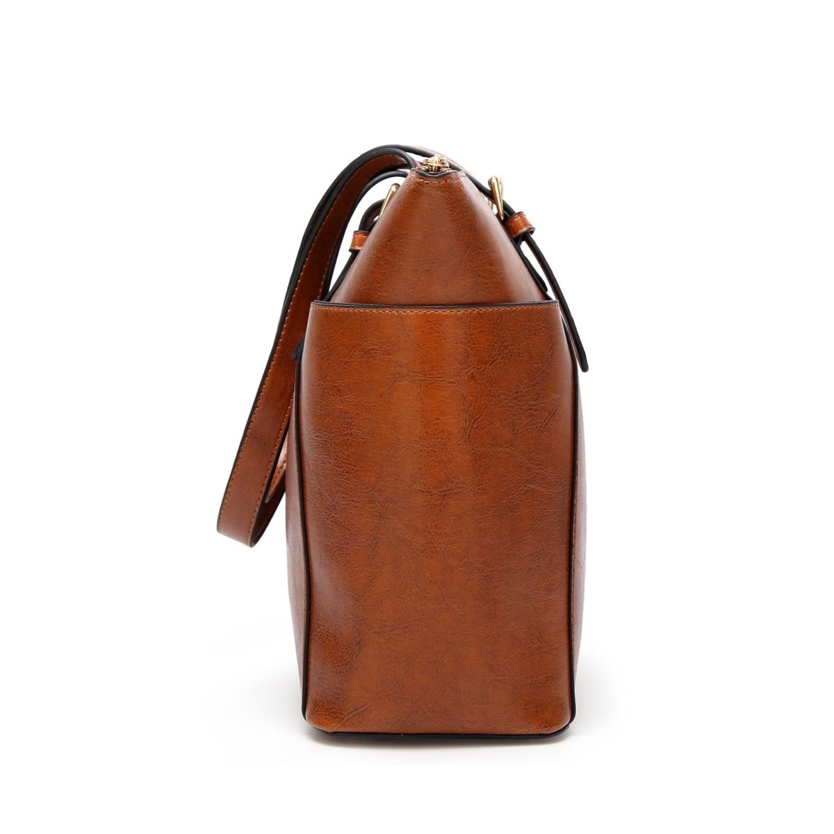 Oil Wax Leather Women Handbag Large Capacity Tote Bag - Topezmart