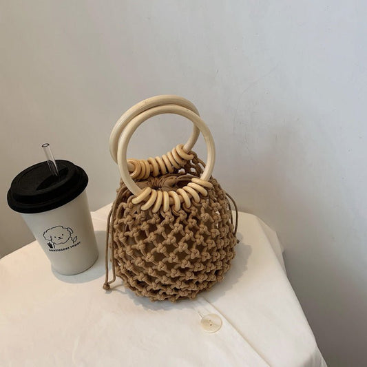 Personalized Popular Bag Women Fashion Woven Handbag Trend Simple Casual Bucket Bag - Topezmart
