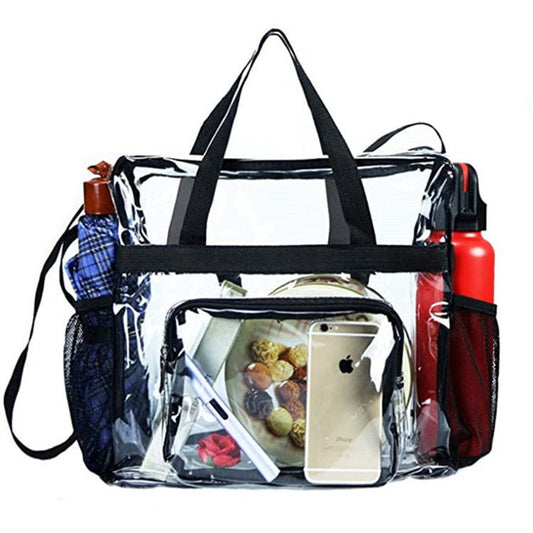 Portable Transparent Shoulder Crossbody Bag Tote Satchel Handbag For Women - Topezmart