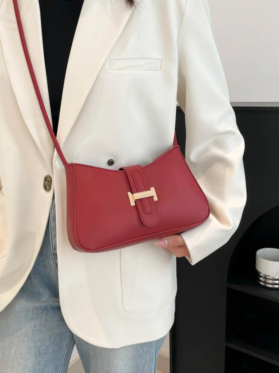PU Leather Shoulder Bag - Topezmart