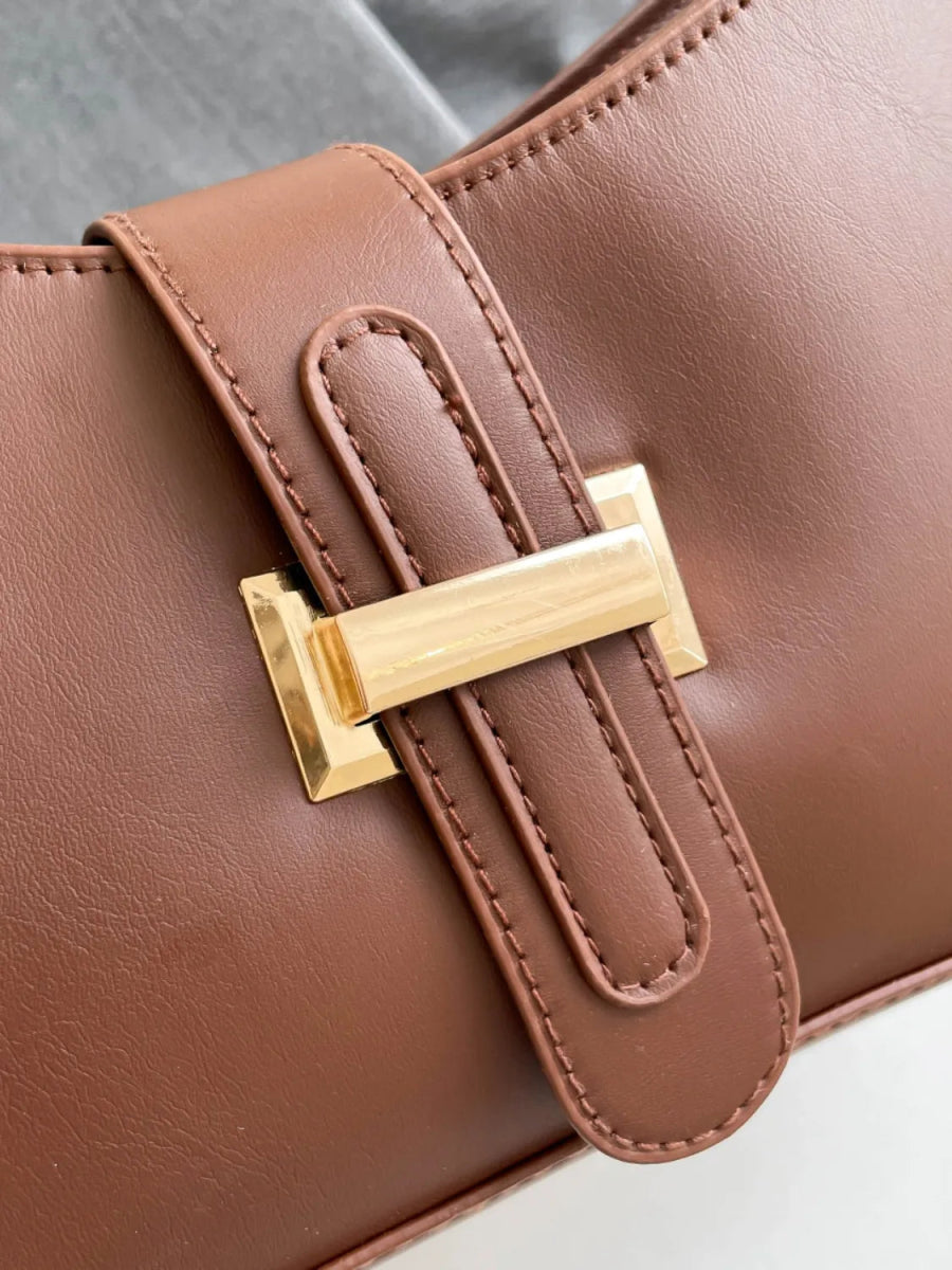 PU Leather Shoulder Bag - Topezmart