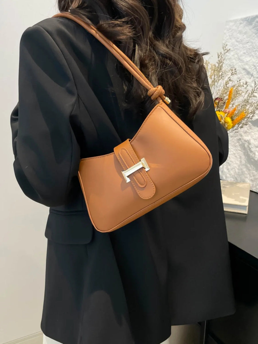 PU Leather Shoulder Bag - Topezmart