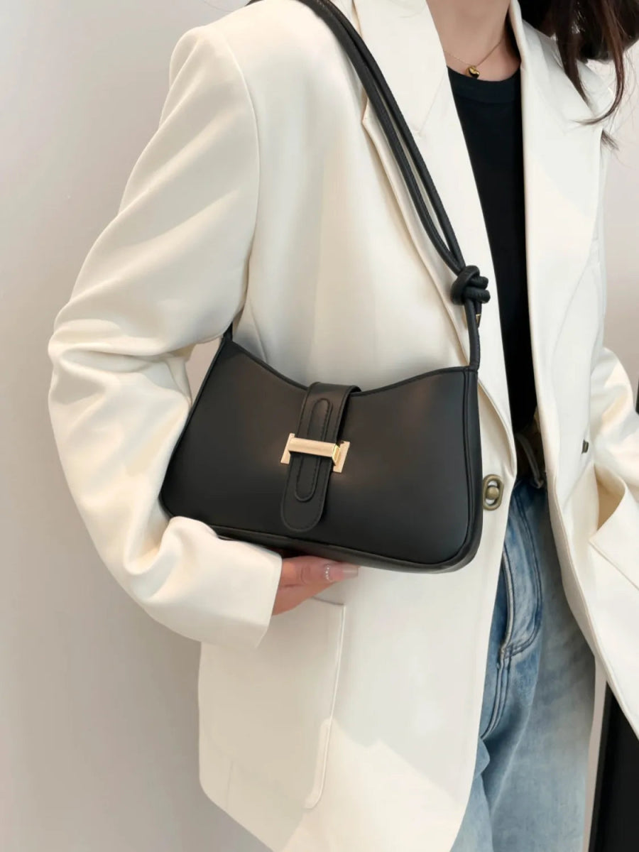 PU Leather Shoulder Bag - Topezmart