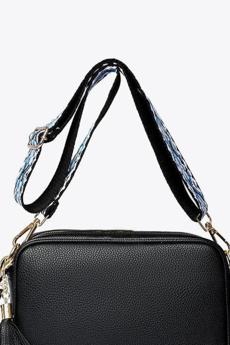 PU Leather Tassel Crossbody Bag - Topezmart