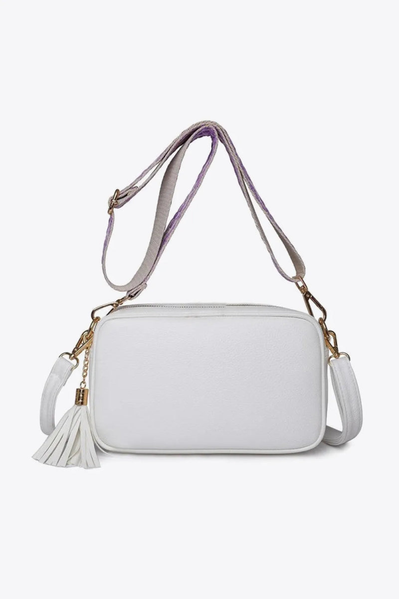 PU Leather Tassel Crossbody Bag - Topezmart