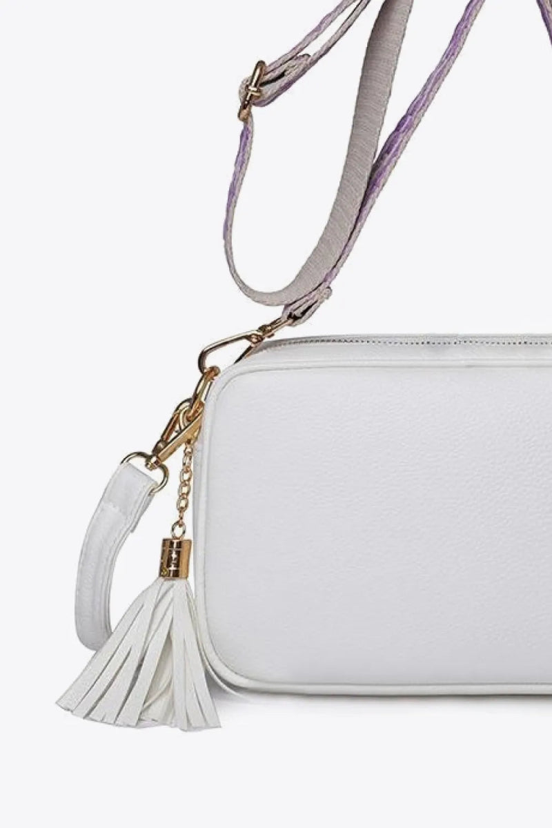 PU Leather Tassel Crossbody Bag - Topezmart
