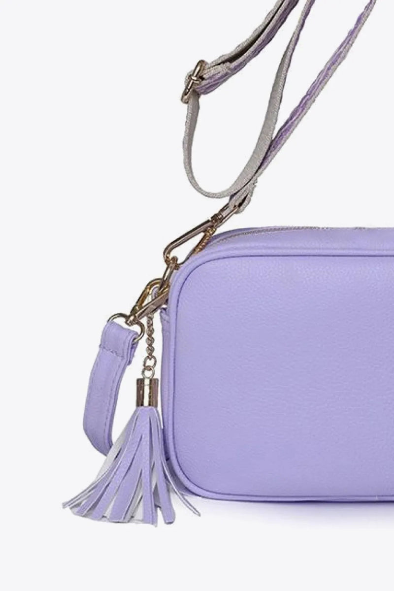 PU Leather Tassel Crossbody Bag - Topezmart