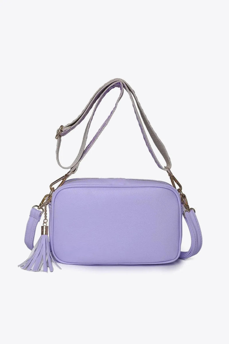 PU Leather Tassel Crossbody Bag - Topezmart