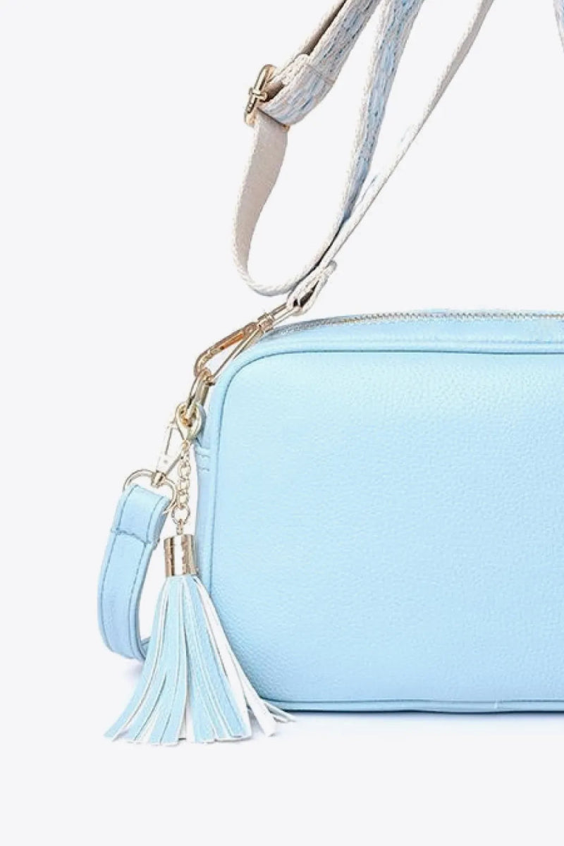PU Leather Tassel Crossbody Bag - Topezmart